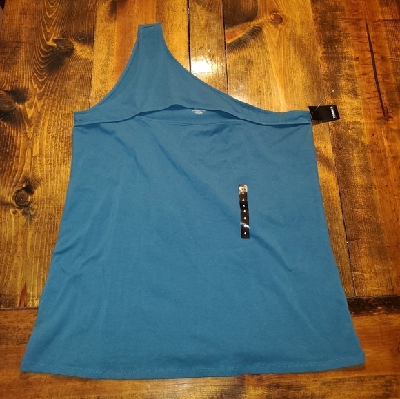Torrid blue one shoulder cutout tanktop NEW Size 4, 4X - Picture 13 of 13